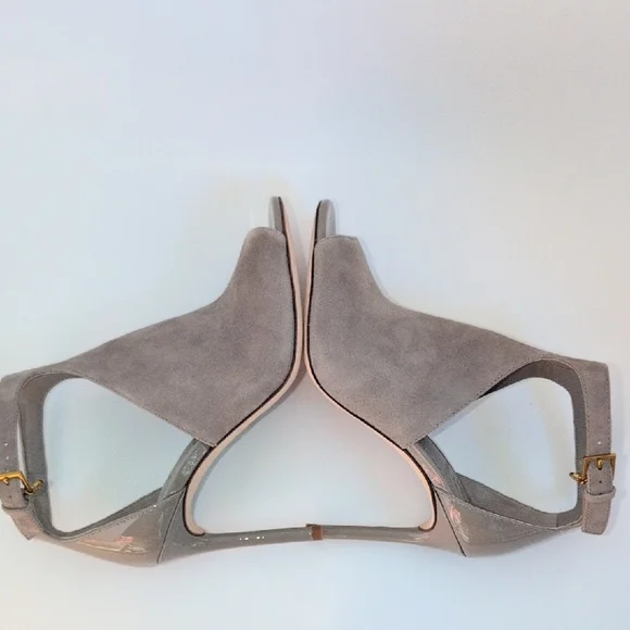 Tory Burch Gray Suede Ashton Bootie Heel Shoes size 5M - Picture 15 of 15